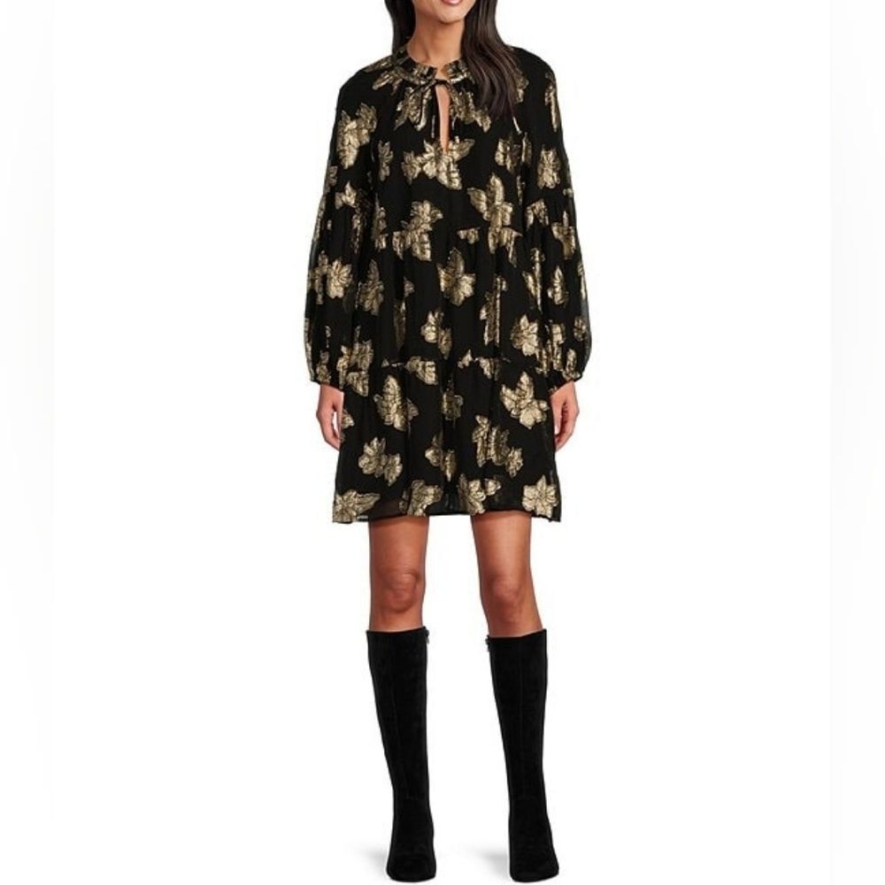 Tommy Bahama Shimmering Shores Tiered Dress Size Small Holiday Party Festive